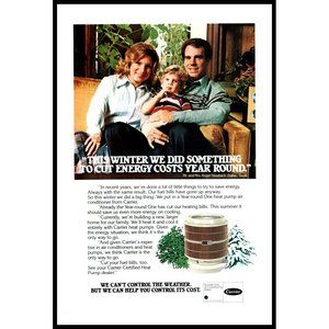 1978 Carrier We Can't Control The Weather Vintage Print Ad Family
